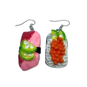 NEW sushi and fish egg earrings